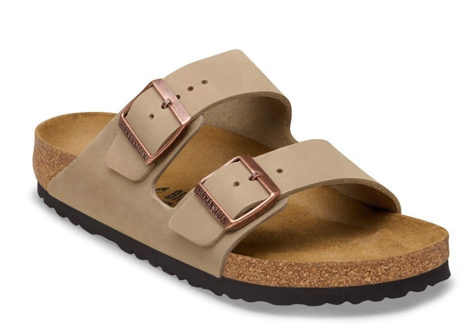 Birkenstock Arizona Vetleer Tabacco Bruin Smal Voetbed Dames Slipper