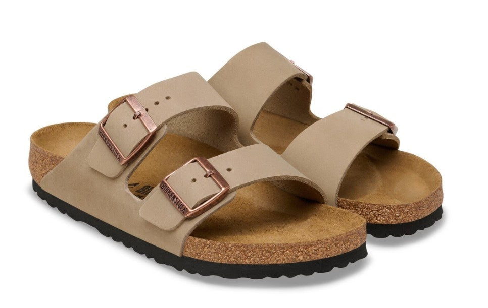 Birkenstock Arizona Vetleer Tabacco Bruin Smal Voetbed Dames Slipper