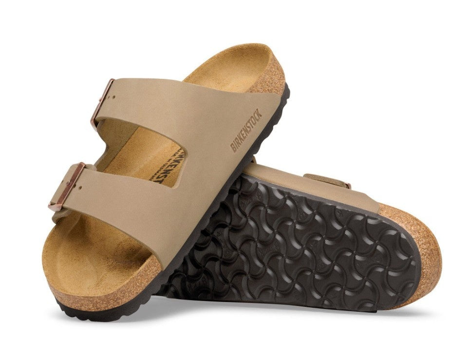 Birkenstock Arizona Vetleer Tabacco Bruin Smal Voetbed Dames Slipper
