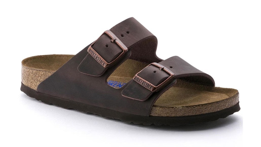 Birkenstock Arizona Vetleer Habana Smal Voetbed Dames Slipper