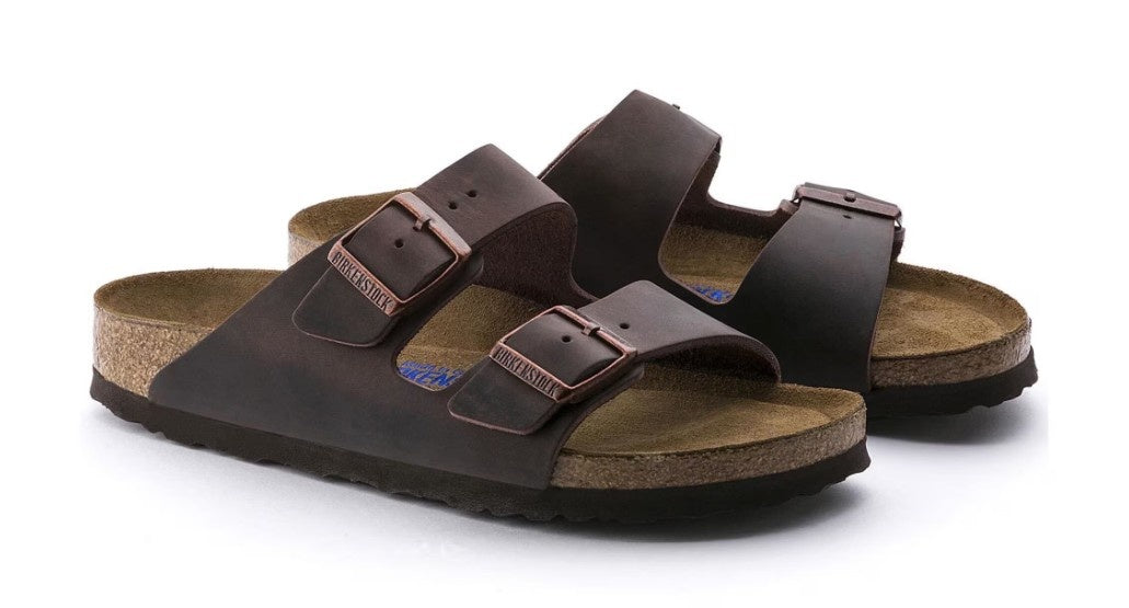 Birkenstock Arizona Vetleer Habana Smal Voetbed Dames Slipper