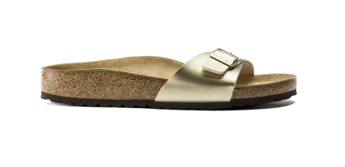 Birkenstock Madrid Birko-Flor Goud Smal Voetbed Dames Slipper