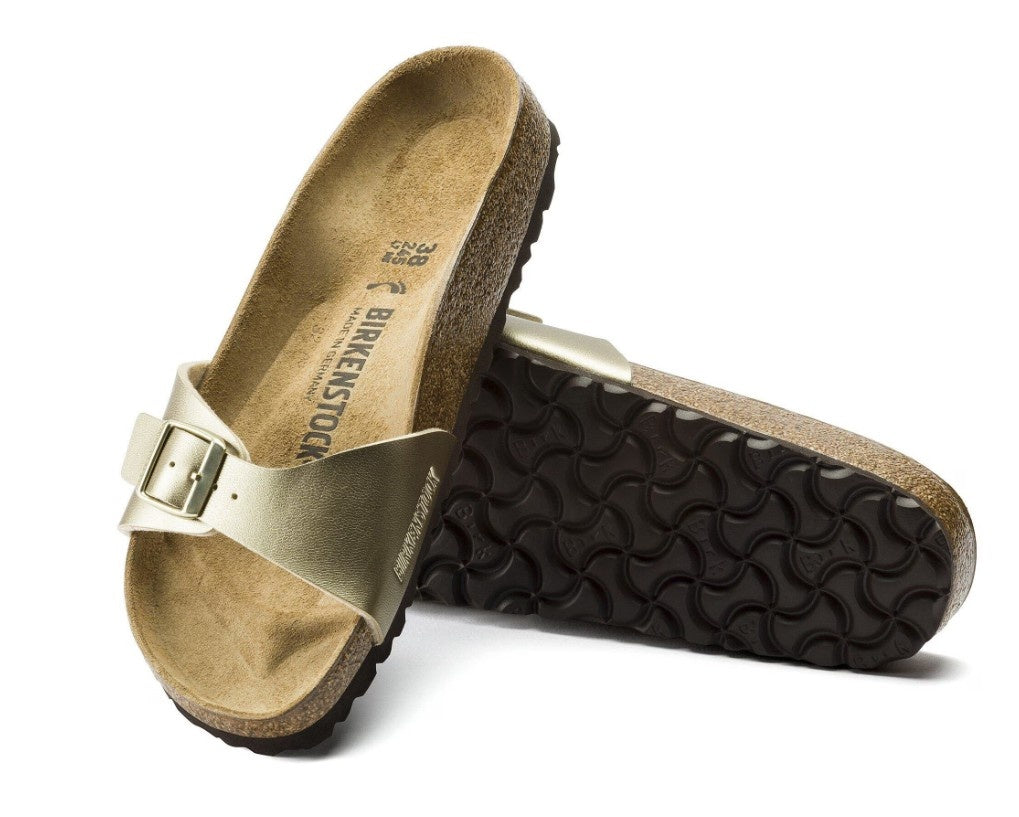 Birkenstock Madrid Birko-Flor Goud Smal Voetbed Dames Slipper