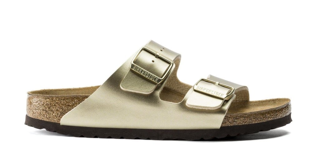 Birkenstock Arizona Birko-Flor Goud Smal Voetbed Dames Slipper