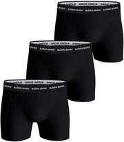 Björn Borg Cotton Stretch Boxershorts 3-pack Heren Zwart