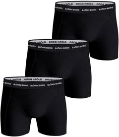 Björn Borg Cotton Stretch Boxershorts 3-pack Heren Zwart