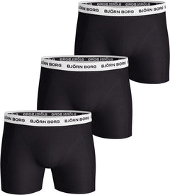 Björn Borg Cotton Stretch Boxershorts 3-pack Heren Zwart/Wit