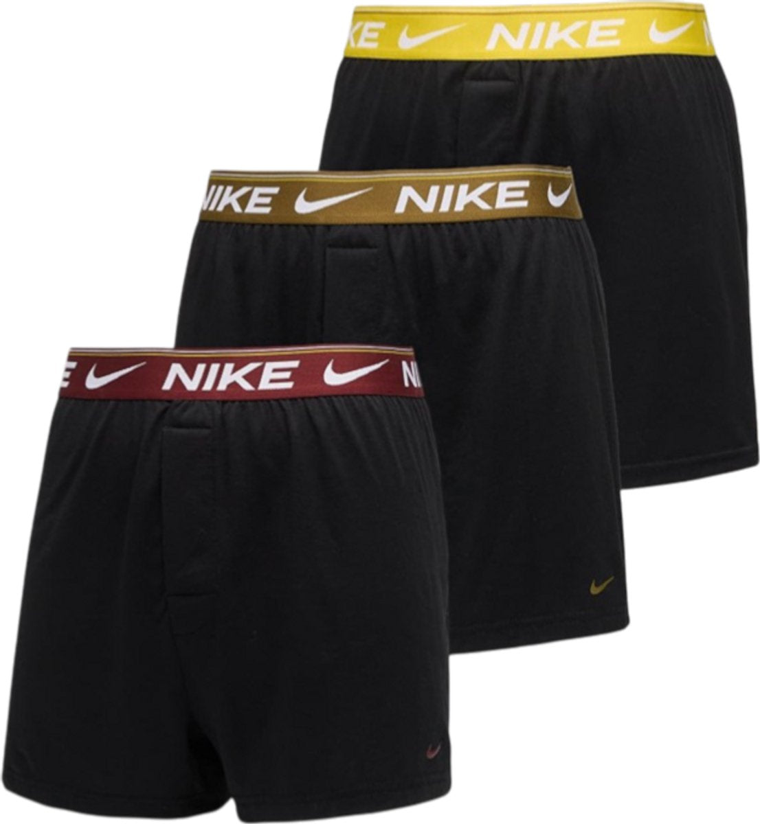 Nike Dri-FIT Boxershorts 3-pack Heren Zwart/Multicolour