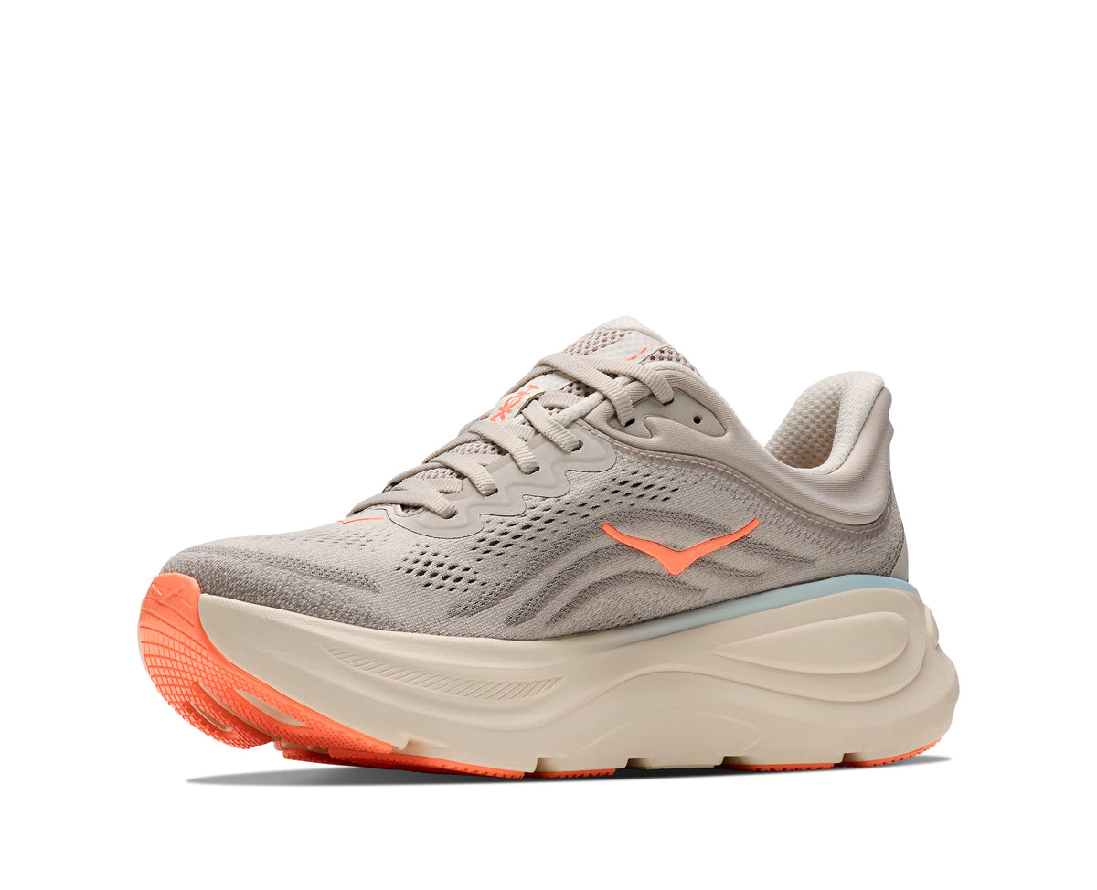 HOKA Bondi 9 Hardloopschoenen Dames Beige/Oranje - foto 5