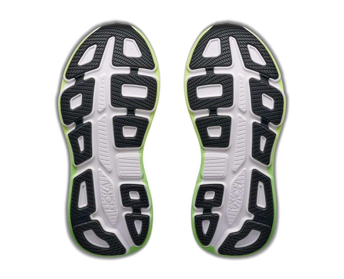 HOKA Bondi 9 Hardloopschoenen Dames Wit/Groen - foto 2