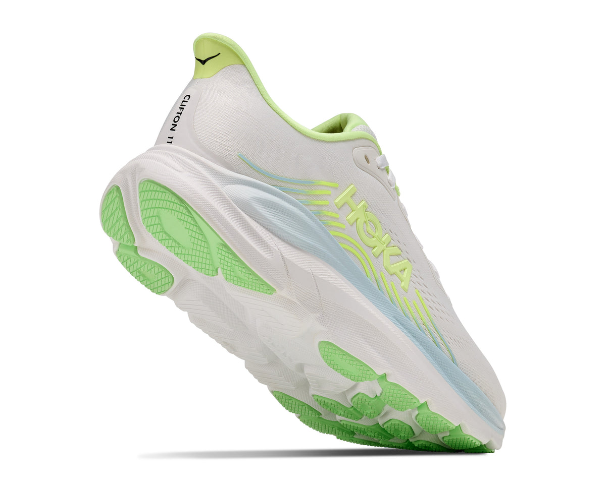 HOKA Clifton 11 Hardloopschoenen Dames Wit/Geel - foto 3