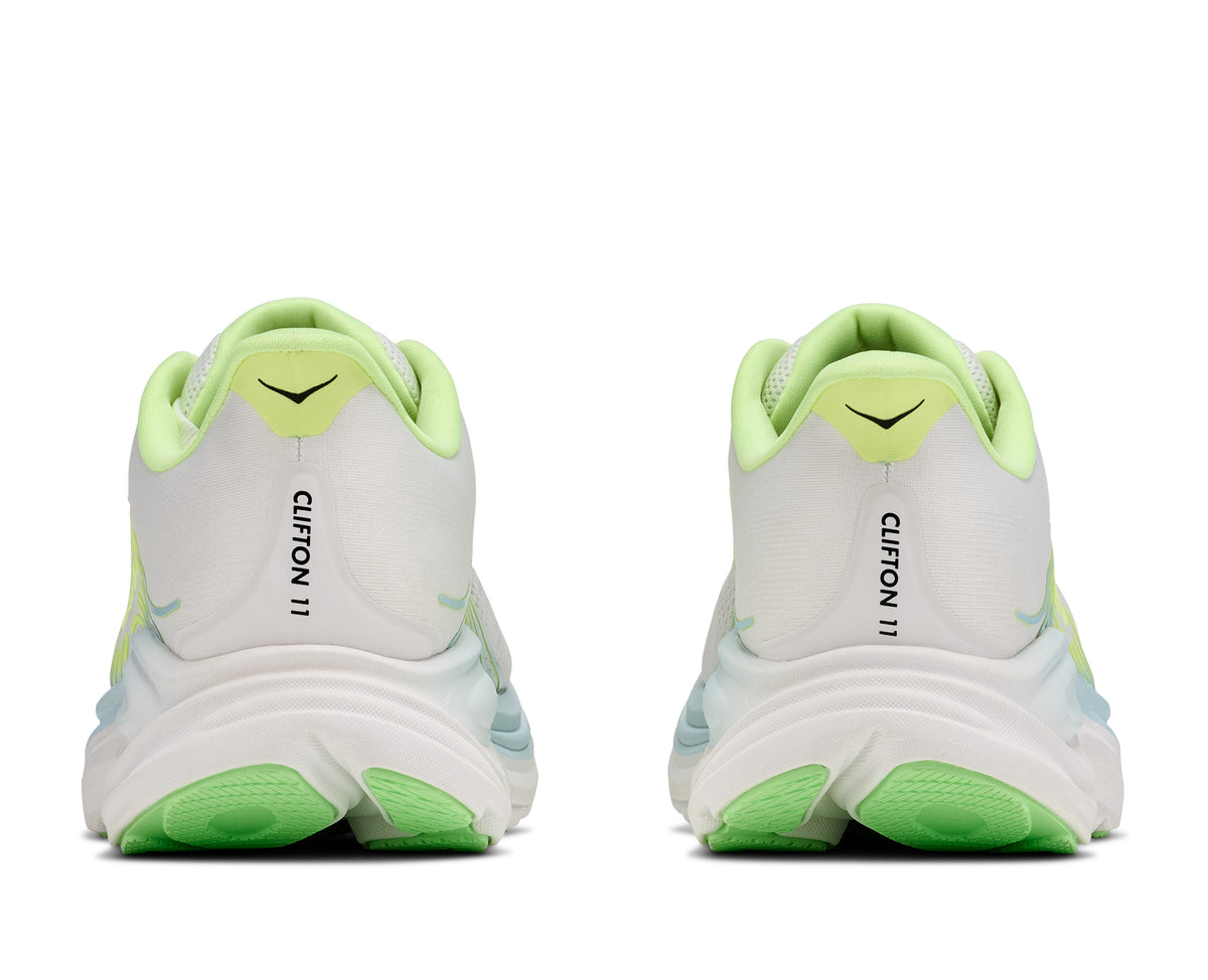 HOKA Clifton 11 Hardloopschoenen Dames Wit/Geel - foto 4