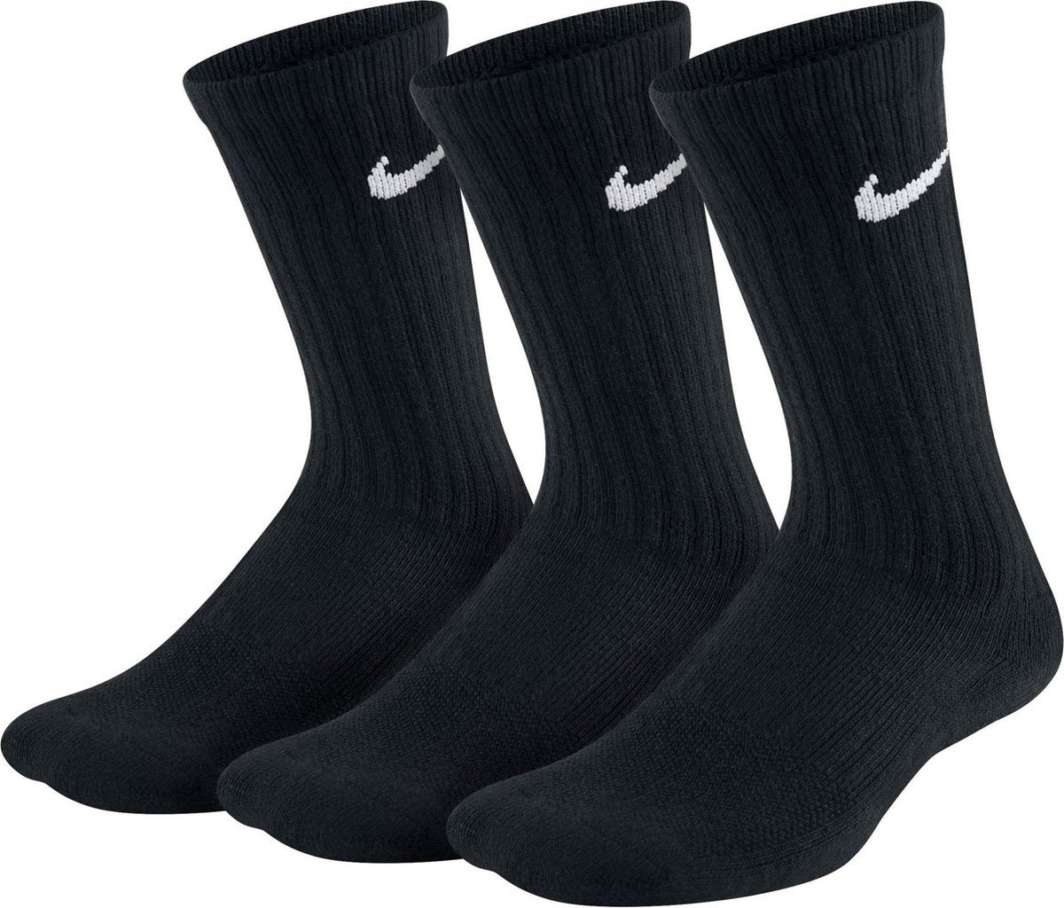 Nike Everyday Cushioned Crew 3-Pack Zwart