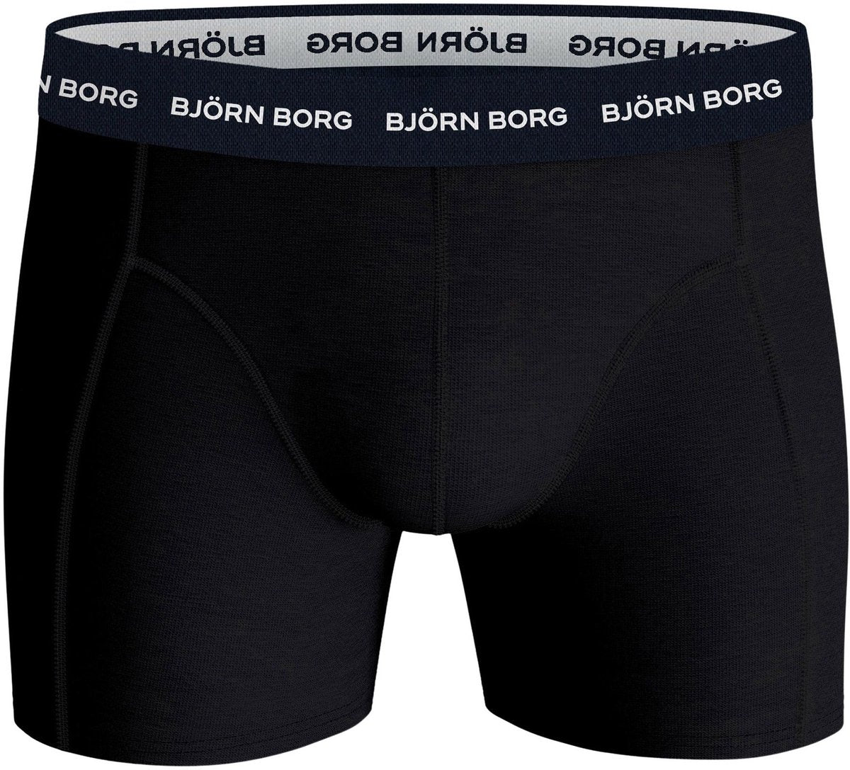 Björn Borg Cotton Stretch Boxershorts 3-pack Heren Zwart/Rood/Blauw