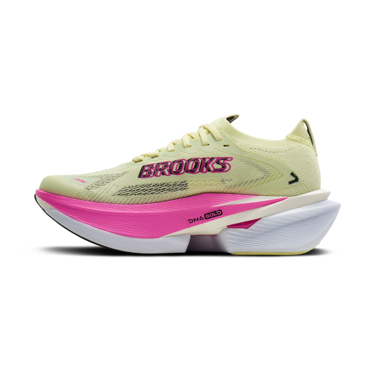 Brooks Hyperion Max 3 Hardloopschoenen Dames Geel/Roze - andere zijkant