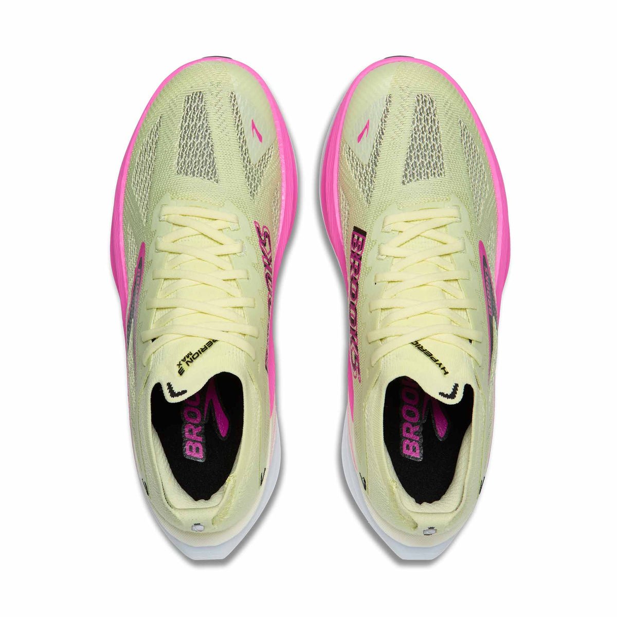 Brooks Hyperion Max 3 Hardloopschoenen Dames Geel/Roze - bovenkant