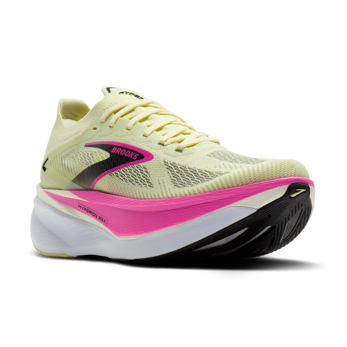 Brooks Hyperion Max 3 Hardloopschoenen Dames Geel/Roze - voorkant