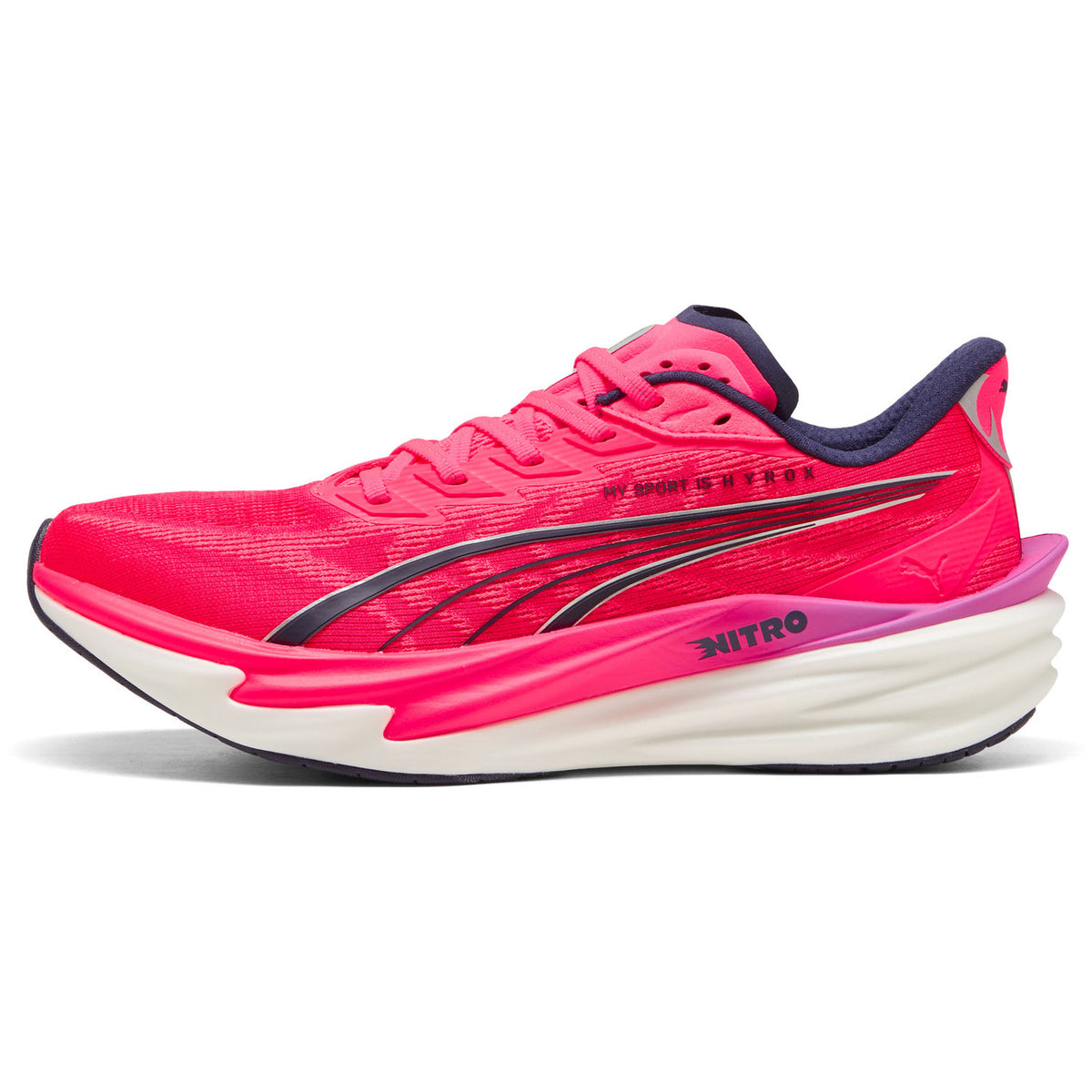 Puma Deviate NITRO 4 HYROX Hardloopschoenen Heren Roze/Rood