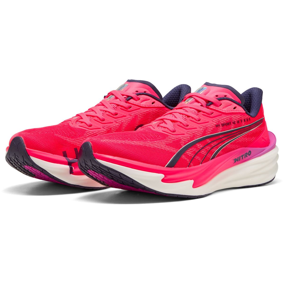 Puma Deviate NITRO 4 HYROX Hardloopschoenen Heren Roze/Rood