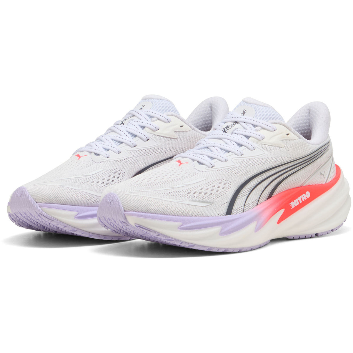 Puma Velocity NITRO 5 Hardloopschoenen Dames Wit/Rood/Lila