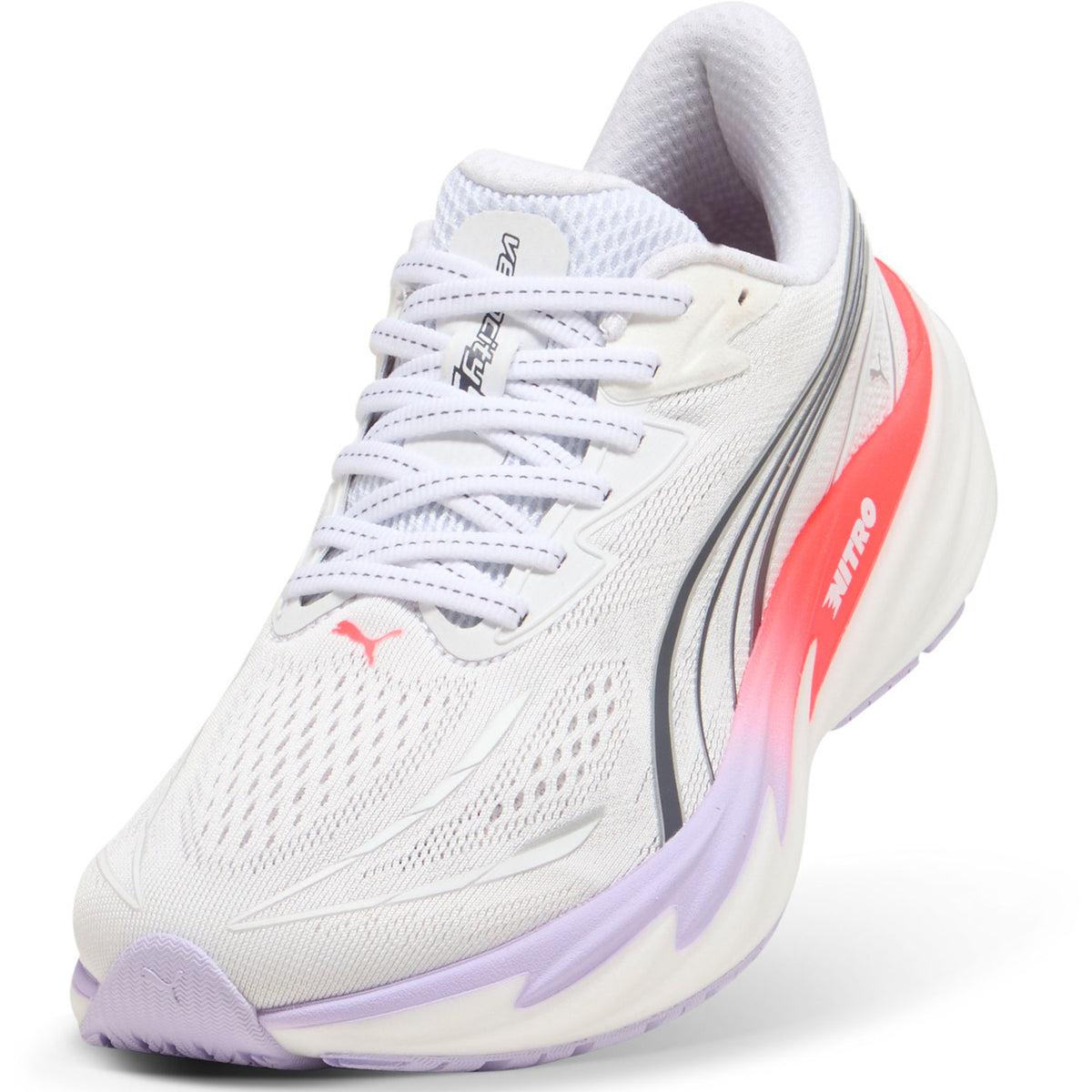 Puma Velocity NITRO 5 Hardloopschoenen Dames Wit/Rood/Lila