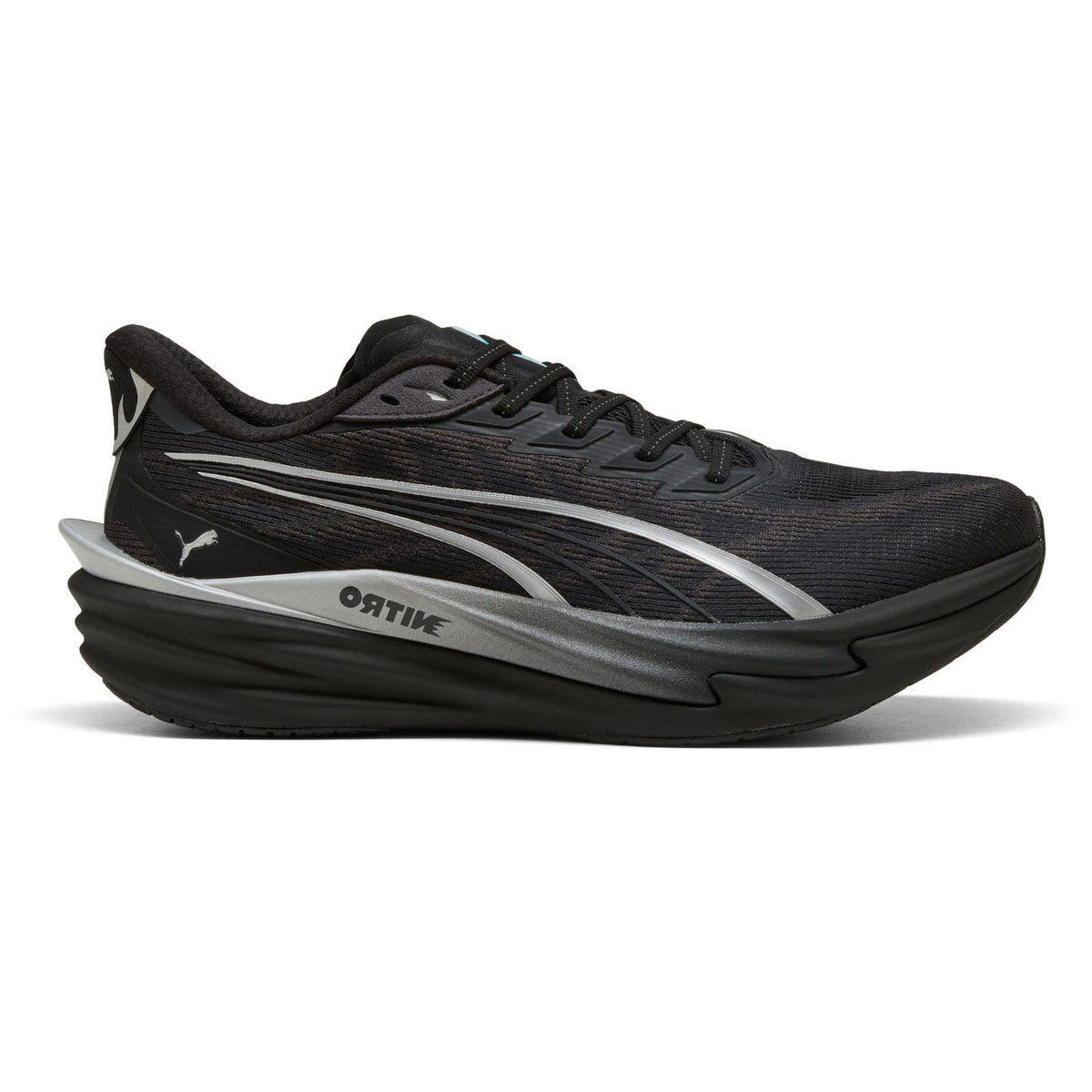 Puma Deviate NITRO 4 Brightstride Hardloopschoenen Heren Zwart/Zilver