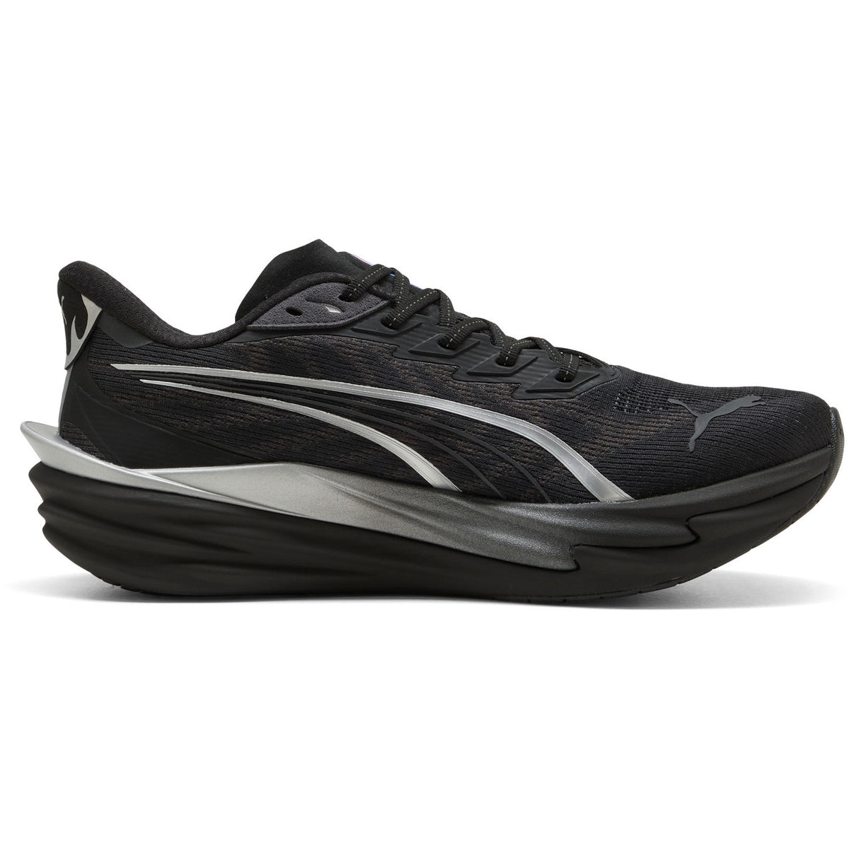 Puma Deviate NITRO 4 Brightstride Hardloopschoenen Heren Zwart/Zilver