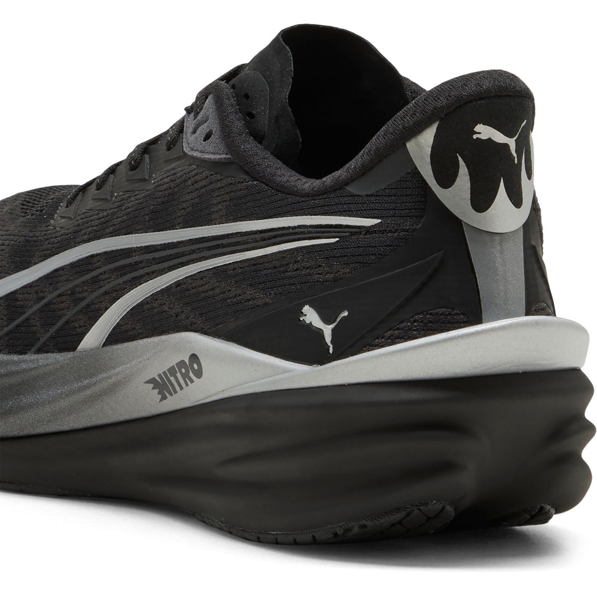 Puma Deviate NITRO 4 Brightstride Hardloopschoenen Heren Zwart/Zilver