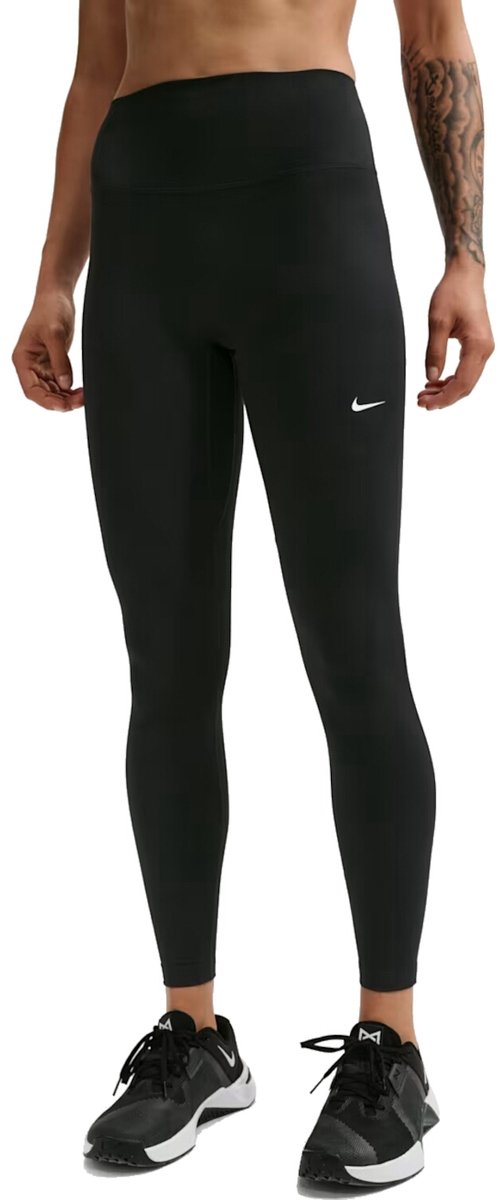 Nike One Seamless Front High-Waisted Sportlegging Dames Zwart