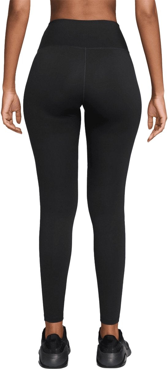 Nike One Seamless Front High-Waisted Sportlegging Dames Zwart