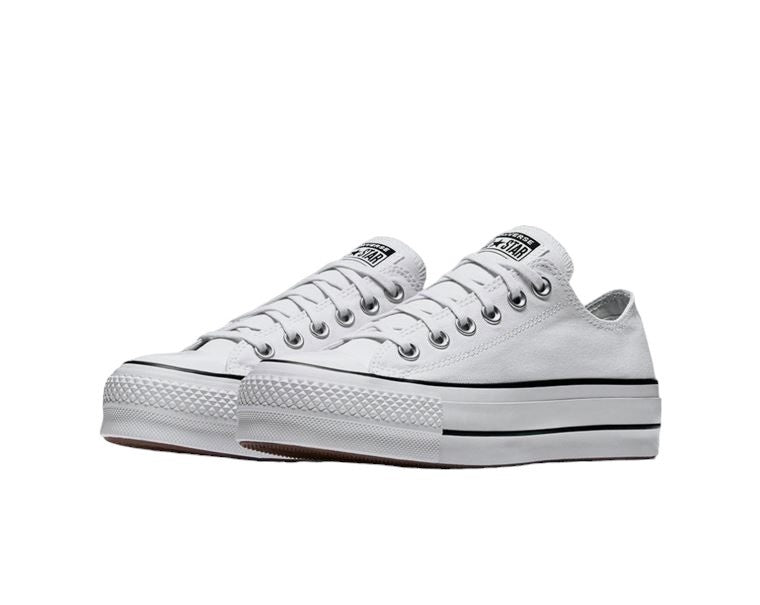  Converse All Star Lift Ox Platform Dames Sneakers Wit