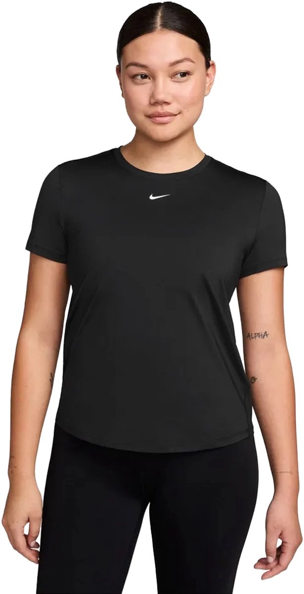 Nike One Classic Dri-FIT T-shirt Dames Zwart