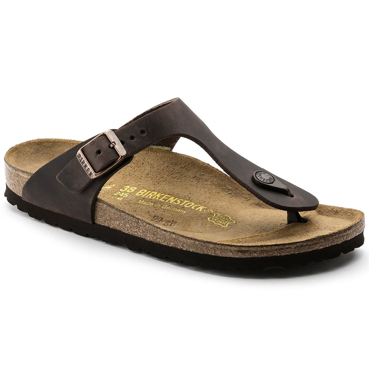 Birkenstock Gizeh Vetleer Habana Smal Voetbed Dames Slipper