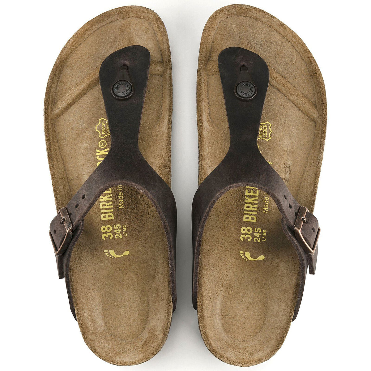 Birkenstock Gizeh Vetleer Habana Smal Voetbed Dames Slipper