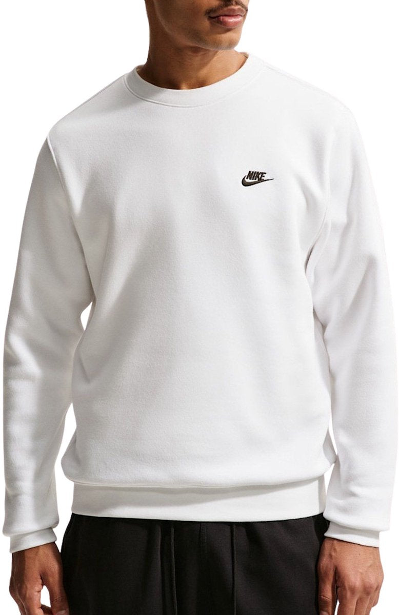 Nike Club Fleece Sweater Heren Wit