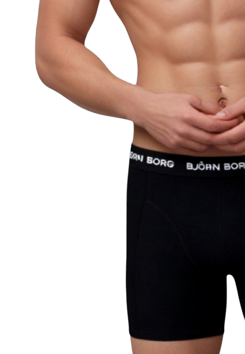 Björn Borg Cotton Stretch Boxershorts 3-pack Heren Zwart