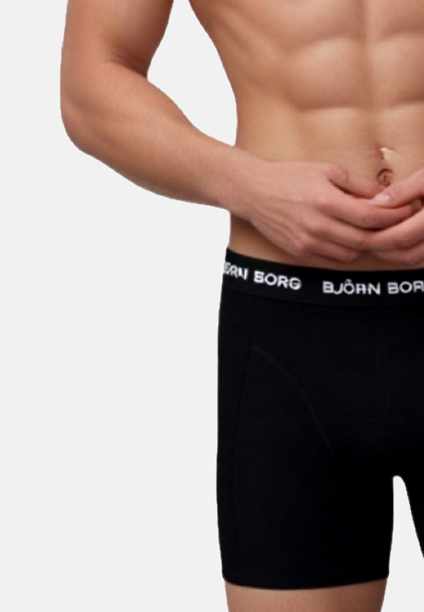 Björn Borg Cotton Stretch Boxershorts 3-pack Heren Zwart