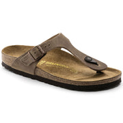 Birkenstock Gizeh Vetleer Tabacco Bruin Smal Voetbed Dames Slipper