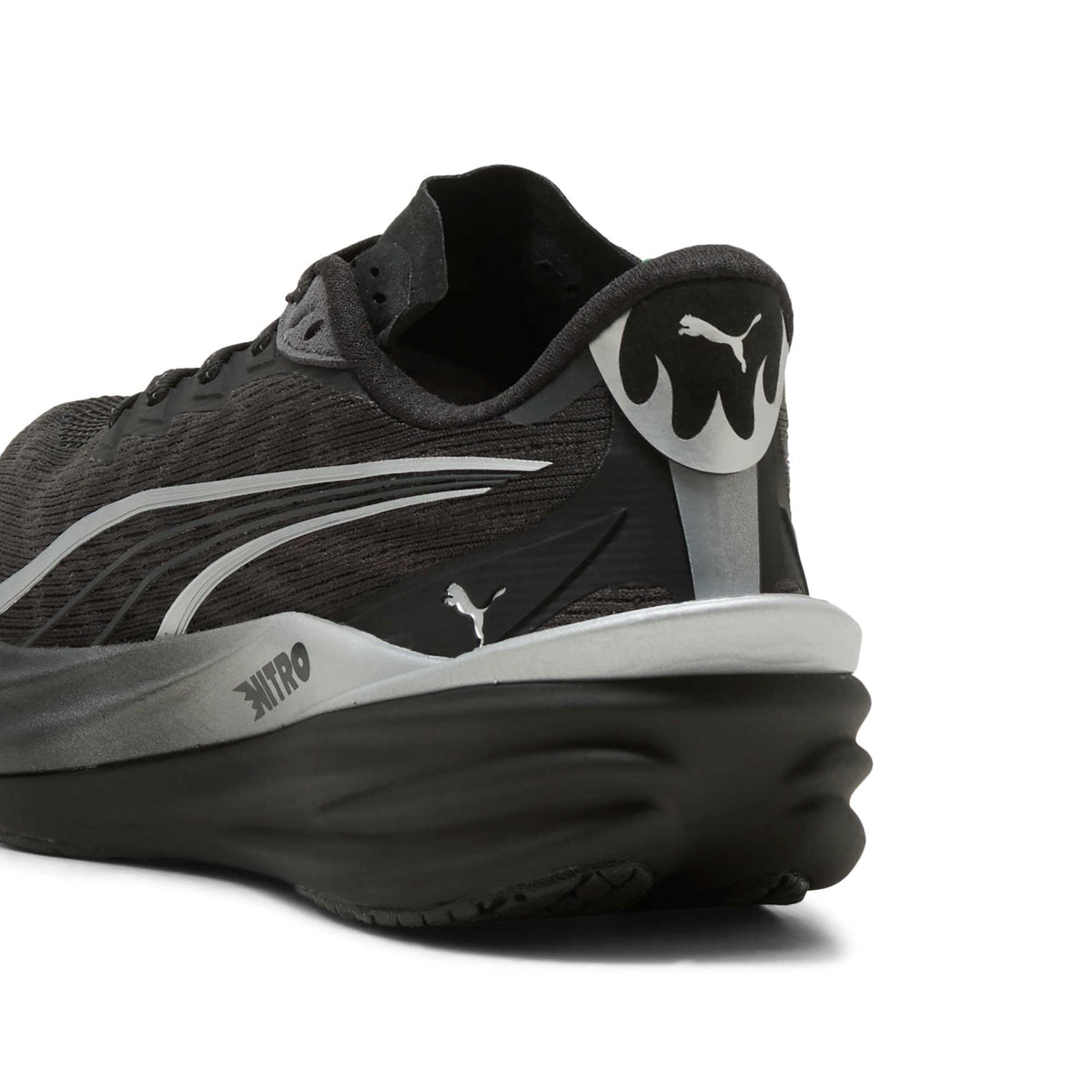 Puma Deviate NITRO 4 Brightstride Hardloopschoenen Dames Zwart/Zilver