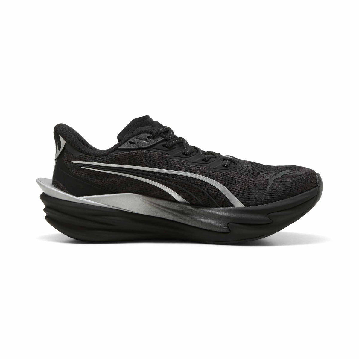 Puma Deviate NITRO 4 Brightstride Hardloopschoenen Dames Zwart/Zilver