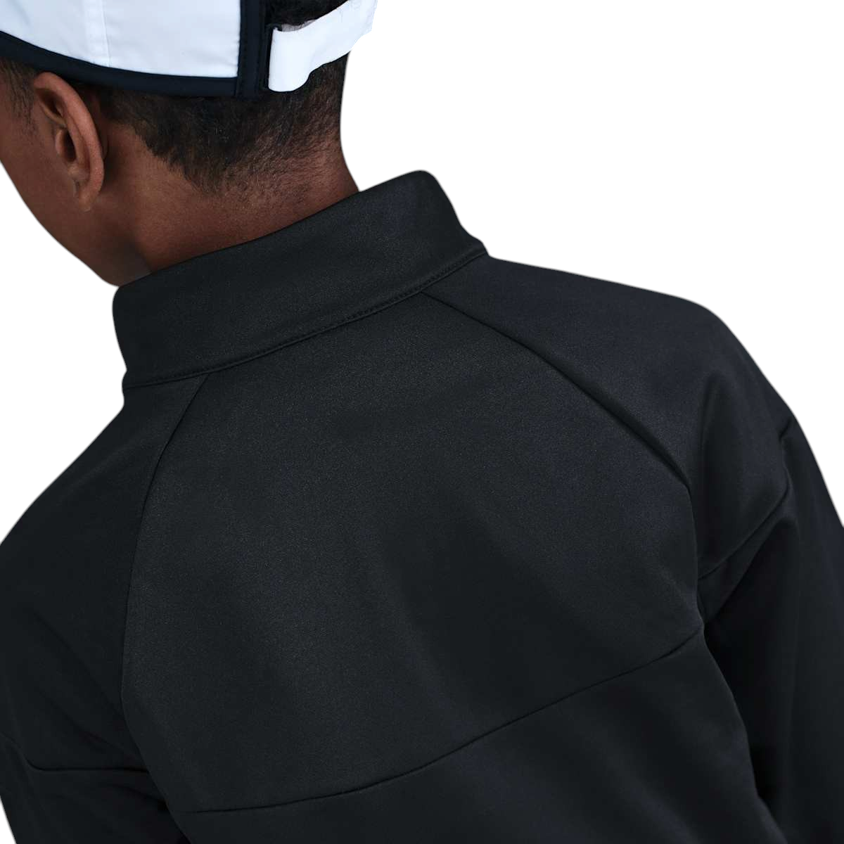 Sportskoen Nike zwart trainingsjack voor kids met Dri-FIT technologie en opstaande kraag