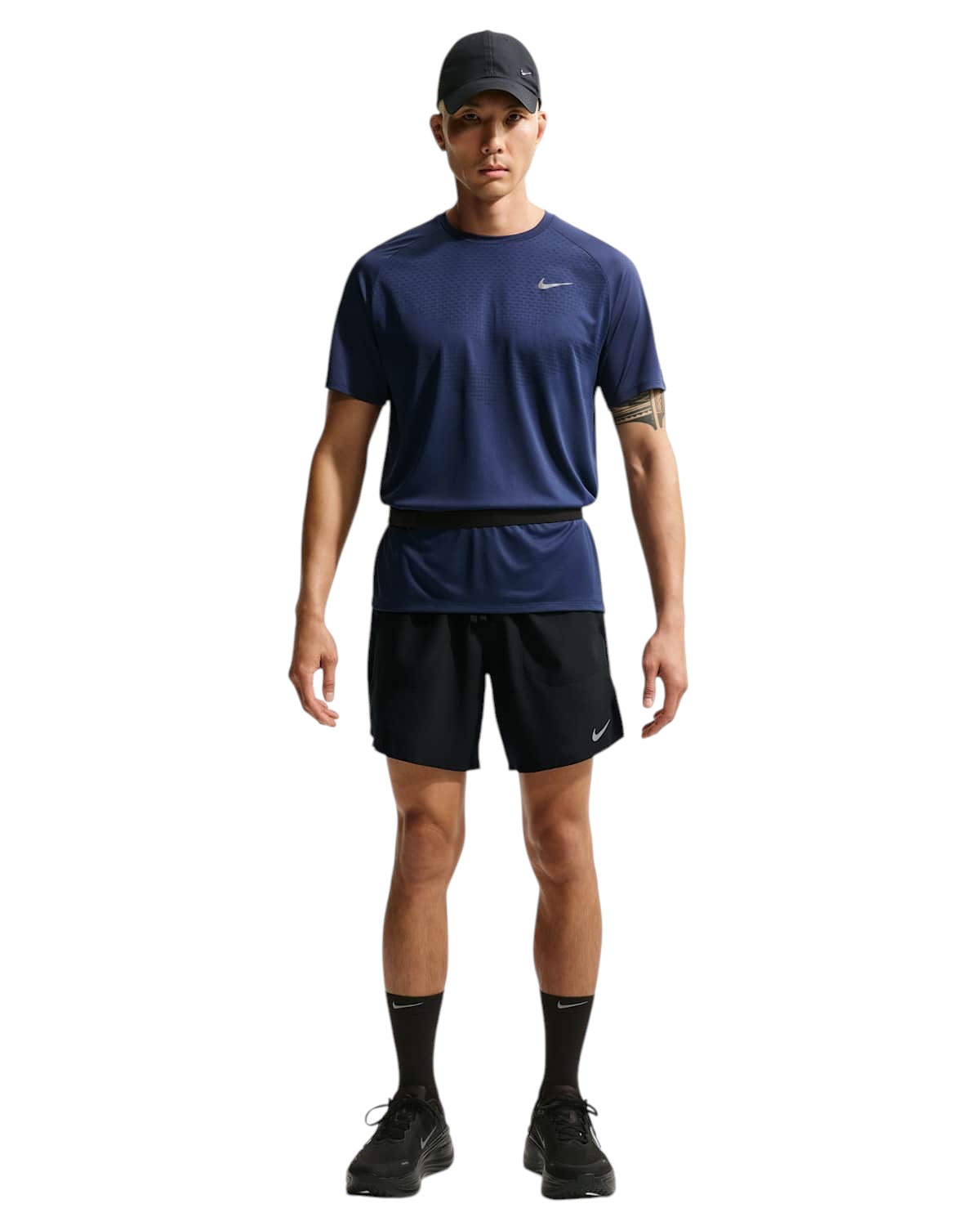 Sportskoen Nike Dri-FIT Stride 7 inch hardloopshort in zwart voor heren met reflecterende details en achterzak