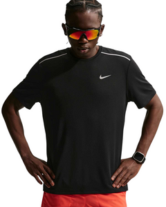Nike Dri-FIT UV Miler Shirt Heren Zwart