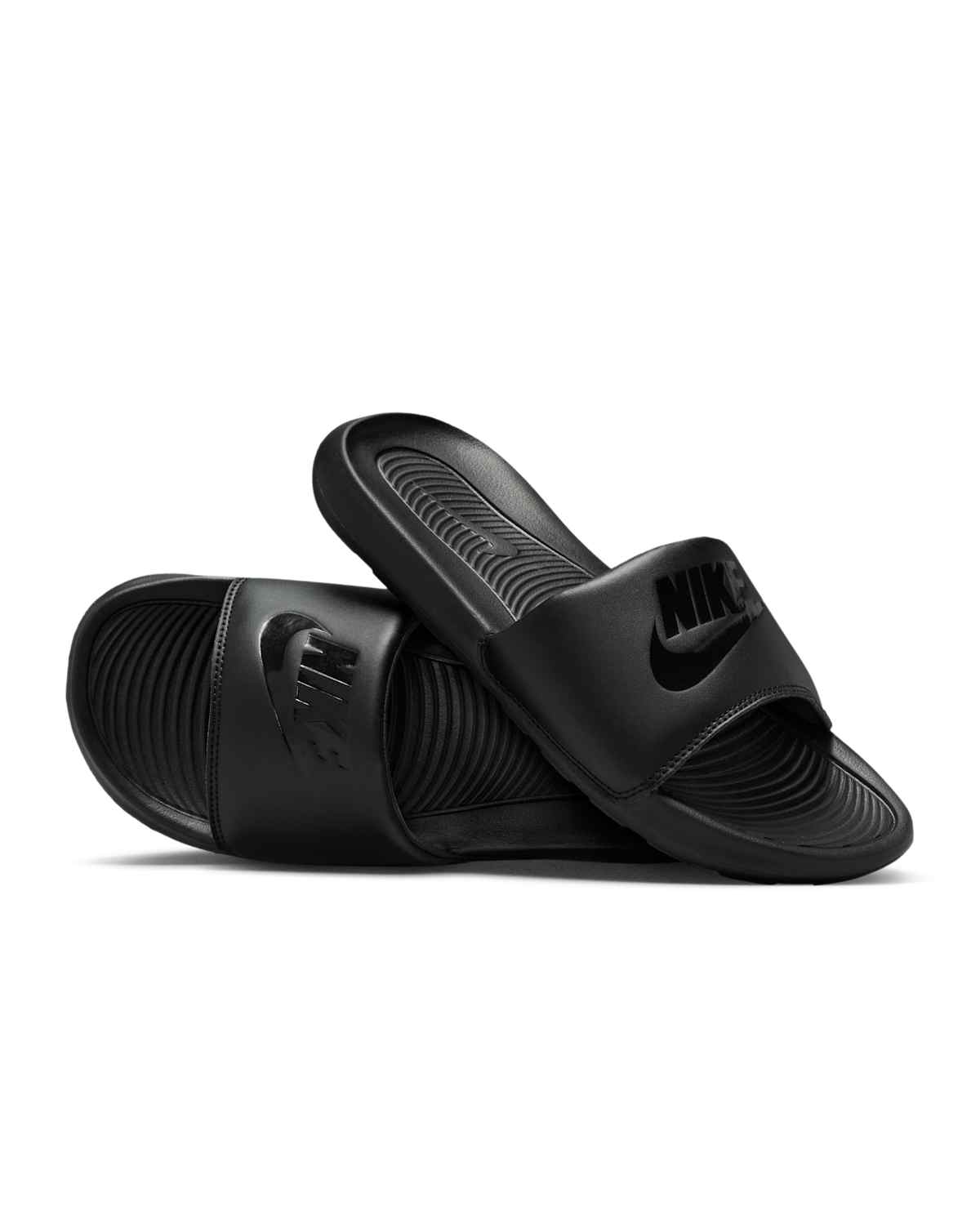 Nike Victori One Badslippers Heren Zwart