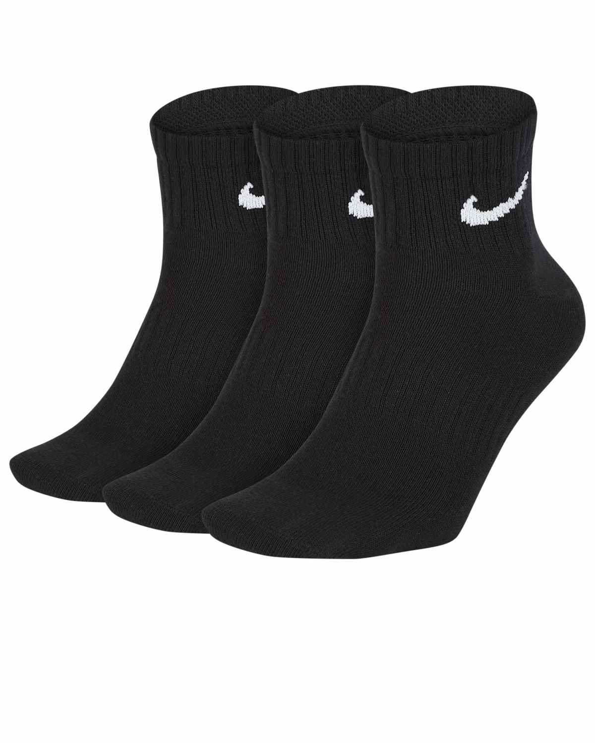Nike Everyday Lightweight Enkelsokken 3 paar Unisex Zwart