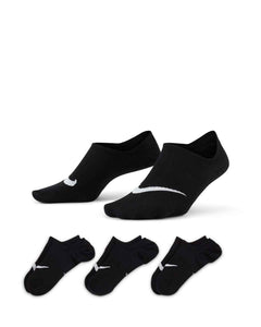 Nike Everyday Plus Lightweight Footie Sokken 3 paar Dames Zwart
