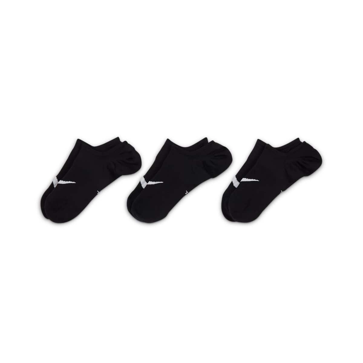 Nike Everyday Plus Lightweight Footie Sokken 3 paar Dames Zwart