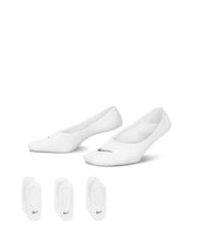 Nike Everyday Lightweight Footie Sokken 3 paar Dames Wit