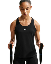 Sportskoen Nike Pro Dri-FIT dames tanktop in zwart met racerback voor optimale ventilatie tijdens het sporten