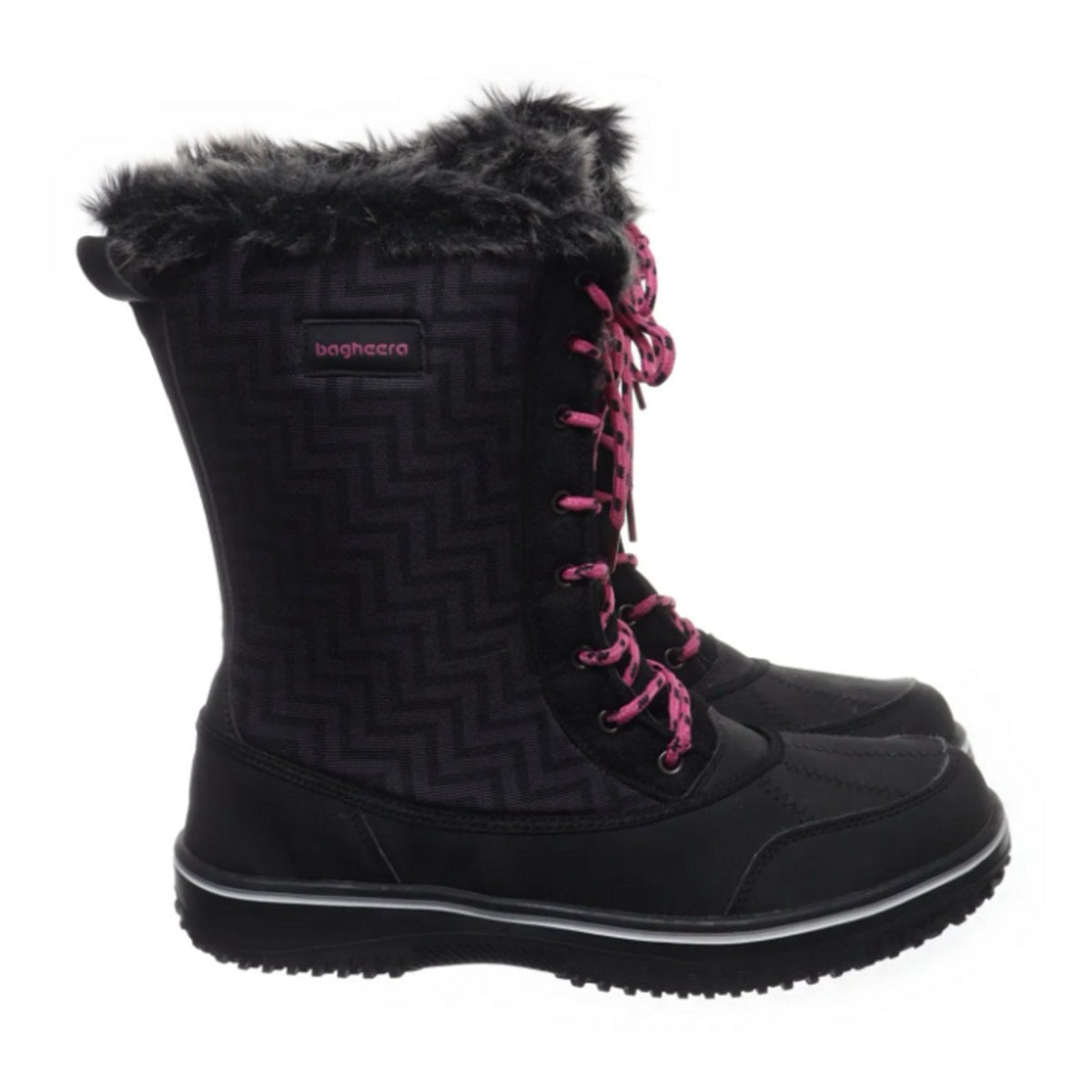 Bagheera Winter Snowboots Kids Zwart/Roze